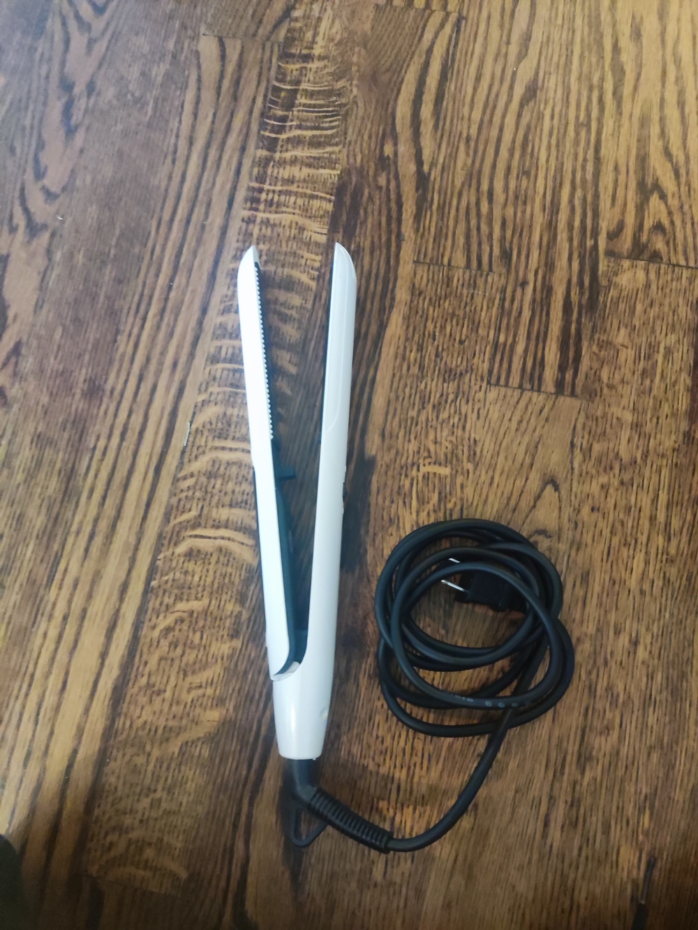 White Hair Straightener Flat Iron with Black Cord